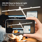 41" Led Desk Lamp with Clamp, Architect Desk Lamp,24W Ultra Bright Auto Dimming Computer Light，Eye-Caring Task Lamp for Home Office, Reading, Study, Dual Monitors, Workbench (White)