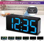 DreamSky Large Digital Alarm Clock Big Numbers for Seniors & Visually Impaired, RGB 9 Inches Desk Clock for Bedroom, Dimmable Jumbo Display, USB Ports, Loud Alarm for Heavy Sleepers, Adjustable Volume