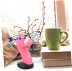 SUPVOX 2pcs Flamingo Wooden Eyeglasses Stand Animal Glasses Holder Spectacle Display Rack for Home Office Desk Decor
