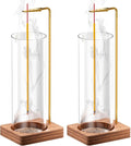 Incense Holder for Sticks, Insence-Stick Holder, Anti-Ash Flying No Mess Incense Burner, Incense Stick Holder with Glass Ash Catcher, for Yoga Spa Meditation Home Decor(2 Pack)