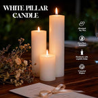 36 Pack White Pillar Candles Bulk Set, 2x3 2x6 2x8 Inch - 12 Each Size, Dripless Smokeless Clean Burning for Wedding Centerpieces, Home Decor, Church, Romantic Ambiance！
