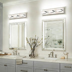 SOLFART Vanity Lighting Over Mirror, 3 Lights Brushed Nickel Bathroom Light, Modern LED Light Fixtures, 5 Color Temperature Adjustable Modern Light for Bathroom