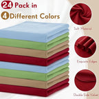 Shimeyao 24 Packs Fleece Throw Blanket Soft Warm Lightweight Fleece Blanket Cozy Throw Bulk for Bed Couch Sofa Home Office Wedding Gifts Suitable for Seasons, 50 x 60 Inches(Rustic Color)