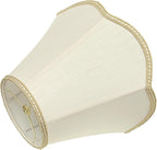 TOOTOO STAR Small Scalloped Lampshades,6" x 13" x 9.25" bell shaped Lampshade, handmade beige DIY Vintage lamp shades for Floor or Table Lamp