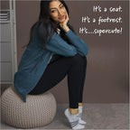 Urban Lifestyle Round Knit Pouf - Hand Woven Cotton, Taupe
