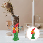 TIDTALEO Wooden Glasses Holder Eyeglasses Organizer Sunglasses Display Rack Hand Carved Rooster Animal Decor for Desk Home Office Storage