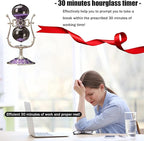 Sanduhr 30 Minuten,Hour Glass,360° flip Metal Vintage Hourglass,Hourglass Decor,for Home Decoration Office Desk Wedding Party Decor Kitchen Timer (Purple Sand)