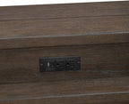 Liberty Furniture Cascade Falls Living Room Console Bar Table with Charging Station - Satin Espresso