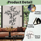 Hotuijxca Cross Metal Wall Art, Tree of Life Crosses Metal Wall Decor, Christianity Wall Art for Living Room, Bedroom(White,39" x 31" / 100 x 80 cm)