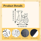 ESTART Metal Dog Wall Art Decor Cat Wall Decor for Cats & Dogs Lover Lovely Wall Decoration for Home Living Room Bedroom Bathroom Dining Room Nursery (Cat and Dog)
