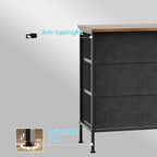 Tohomeor Dresser with Drawers for Bedroom Chest of Drawers Fabric Dresser for Closet,Nursery Entryway Hall Tree TV Stand for Living Room Retro Floral Pattern Drawers Wooden Top (Wide 9 Drawers)