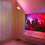 SUNMORY Smart RGB Floor Lamps for Living Room, 32W Bright LED Floor Lamp with APP and Remote Control, Tall Standing Lamp with Stepless Dimmable, Modern Torchiere Corner Lamp for Bedroom, Gaming Room