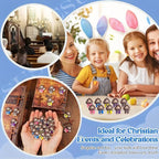 25 Pcs Little Jesus Figures - Mini Jesus Figures Toy to Hide and Seek Tiny Christ Savior Doll Religious Party Favors for Easter Church Sunday School Baptism Gift(Lively Colors)
