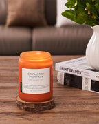M&SENSE Ceylon Cinnamon Pumpkin Scented Candles, Soy Natural Candles 110 Hours Long Lasting Slow Burning Candle for Easter Holiday Gifts