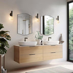 ANDY STAR Black Bathroom Mirror, 22"x30" Scalloped Wall Mirror in Stainless Steel Metal Frame, Unique Vanity Mirror with Modern Curved Edge Design, Ideal for Bathroom, Bedroom, Entryway
