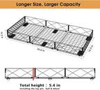NADAMOO Large Under Bed Storage with Wheels, Low Profile Rolling Under Bed Storage Containers，Foldable Metal Under the Bed Organizer Bins for Bedroom，2 Packs