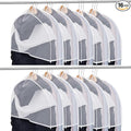Patelai 16 Pcs 4" Gusseted Plastic Shoulder Covers for Hanging Clothes Coat Covers for Closet Clear Garment Breathable Bag for Jacket Clothing Coat Dress (Semi-transparent)