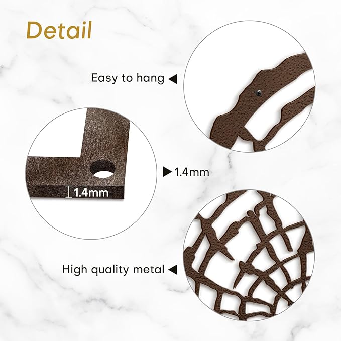 SIGNLEADER Metal Wall Art Decor Wood Rings of Tree Minimalist Modern Abstract Wall Sculpture Hangings Home Decoration for Living Room, Bedroom, Bathroom, Kitchen, Outdoor - 18" Bronze