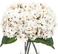 Kimura's Cabin 6pcs Fake White Flowers Artificial Silk Hydrangea Flowers Bouquets Faux Hydrangea Stems for Home Table Centerpieces Wedding Party Decoration(Lvory White)