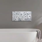 Belmrxne Flower Wall Decor Grey Wall Art Modern Canvas Painting Funny Artwork for Living Room Bedroom Dining Room Bathroom Kitchen Office 12x24 Inches