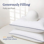 puredown® 22x22 Pillow Inserts Set of 2, Overfilled Down Alternative Decorative Pillows with 100% Cotton Cover, Plush Fluffy Throw Pillows for Couch, Sofa, Bed and Home Decor