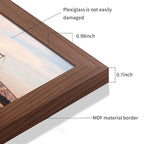 20x30 Picture Frame Brown Set of 3, Display Pictures 16x24 with Mat or 20 x 30 Without Mat, Poster Frames 20x30 for Wall Hanging Horizontal and Vertical