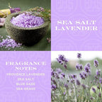 HomeWorx by SLATKIN + CO. Candle- Sea Salt Lavender, 18 oz. 4-Wick Premium Scented Candle - 30-55 Hours Burn Time