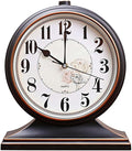 rnuie Desk Clock for Table Decor, Retro Mantel Clock Battery Operated for Fireplace Mantel, Living Room, Bedroom, Office, Desktop Decoration(Black)