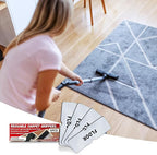 Rug Carpet Non Slip Grippers, Reusable Rug Tape Stickers Pads for Hardwood Floors and Tiles, Double Adhesive Carpet Grippers for Area Rugs Corners Flat, No Damaging for Floor Removable, 4Pcs