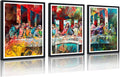 Novatique Last Supper Painting Wall Decor Graffiti Canvas Wall Art Religious Christian Posters for Dining Room Ready to Hang,16" x 24" x 3pcs
