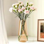 Aoderun Glass Vase for Flowers Modern Vases Home Decor Unique Flower Vase for Bouquet 8.7" Centerpiece Vase Decor Room,Bedroom,Living Room,Library,Office,Table,Entryway,Modern Farmhouse(Amber)