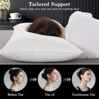Shilucheng Goose Down Pillow Queen Size Set of 2 Pack,900+ Fill Power Luxury Hotel Quality Bed Feather Pillow for Side Back Stomach Sleepers, Soft 100% Cotton Shell（White,20" x 30"） FX