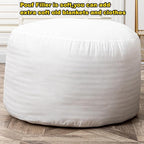 Asuprui Pouf Filler PP Cotton Footstool Pouf Stuffing Pouf Insert Ottoman Filler Bean Bag Filler 20x20x12 Inches Round