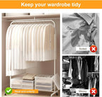 15 Pack Garment Bag with Zipper, Plastic Garment Bags for Hanging Clothes Dresses Clear Suit Cover Bags for Closet Storage Short Coats, Jackets, Shirts 24" x 40"/47"/55"