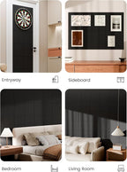 Bumusty Large Cork Board 36" x 24" Alternative - 6 Pack Felt Wall Tiles with 40 Safe Removable Adhesive Tabs, 30 Pushpins, Cork Boards for Walls Pin Board Bulletin Board Office Decor (Black)