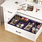 DIMJ Drawer Organizer Clothes, 15 Pack Dresser Organizer, Foldable Closet Organizers and Storage, Fabric Dresser Bins, Drawer Dividers for Nursery, Baby Clothes, Underwears, Sock (Purple)