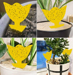 48 Pack Fruit Fly Traps for Indoors Plants Fungus Gnat Killer Trap Outdoor, Sticky Fly Catcher for House Outdoor, Flying Insects, Fungus Gnats, Flies