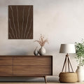 SIGNLEADER Metal Wall Art Decor Zebra Stripe Minimalist Modern Abstract Wall Sculpture Hangings Home Decoration for Living Room, Bedroom, Bathroom, Kitchen, Outdoor - 36" Bronze