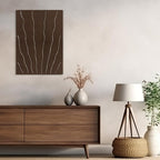 SIGNLEADER Metal Wall Art Decor Zebra Stripe Minimalist Modern Abstract Wall Sculpture Hangings Home Decoration for Living Room, Bedroom, Bathroom, Kitchen, Outdoor - 36" Bronze