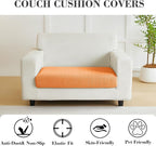 Sofa Covers Couch Covers for Sofa Pet Friendly Couch Cushion Covers Universal Sofa Covers Washable Stretch Slipcovers for Sectional Sofa (Texture Orange,Extra Large Single Seat Cover)