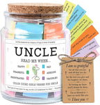 NewEleven Uncle Birthday Gifts - Gifts For Uncle, Funcle - Meaningful Present, Inspirational Gift For Uncles From Newphew, Niece, Kids - Bible Verse Jar