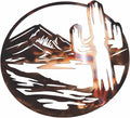 Arizona Cactus Circle Metal Wall Art - Copper - 14" x 13 3/4"