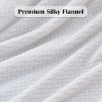 NEWCOSPLAY Super Soft Twin Blanket White Premium Silky Flannel Fleece Leaves Pattern Lightweight Bed Blanket All Season Use (White, Twin(60"x80"))