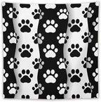 VUMIVI Pet Paws Tapestry Cute Puppy Kitten Black White Animal Paws Modern Funny Art Tapestry Wall Hanging for Living Room Bedroom Dorm Classroom Aesthetic Decor W60xL60in