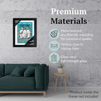 Creative Picture Frames 11.25 x 14 Magazine Frame with Full-Strength Glass, Holds Up To A 1/4" Thick Media with Installed Hangers for Easy Mounting, 12x15 Black Frame with White Mat