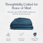 Brooklinen Luxury Percale Duvet Cover – 100% Cotton, Cool, Crisp, Extra-Long Corner Ties, Button Closure, Soft & Breathable – Machine Washable, Duvet Cover Full/Queen Bed Sizes (Abyss)