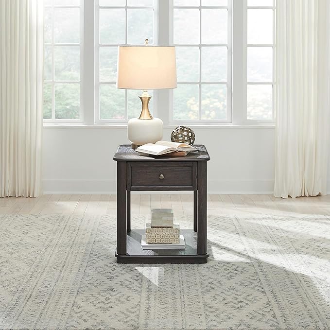 Liberty Furniture Wallace End Table for Living Room - Aged Oak