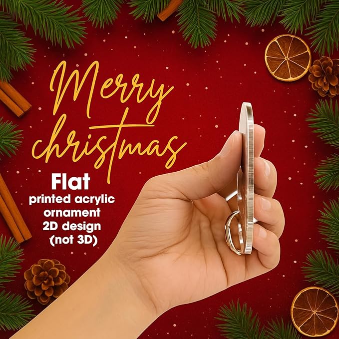 Personalized Hair Salon Christmas Ornament 2025, Custom Acrylic Flat Ornament, Holiday Tree Decoration, Gift for Hairdresser, Stylist & Cosmetologist
