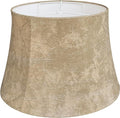 TOOTOO STAR Drum Large Lamp shades 12" Top x 16" Bottom x 11" High, Seaside Village Leather Lamp Shade (Spider Fitter) for Table Lamps Floor Lamps Hand Crafted, Easy Assembly Required