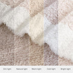 WRENSONGE Throw Blanket Cationic Dyeing Taupe Soft Cozy Fluffy Warm Hand Made Throw Blankets for Couch, Sofa, Chair, Bed, Camping, Picnic, Travel Lightweight Bed Blanket - 50"*60"